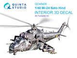 1/48 Quinta Studio Mi-24 NATO 3D-Printed full Interior (for Trumpeter kit) 48406