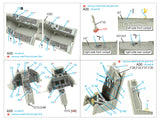 1/48 Quinta Studio F-16D (block 50)  3D-Printed Interior (for new tool 2022 Kinetic kit) 48408