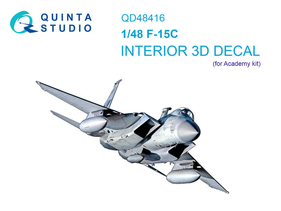 1/48 Quinta Studio F-15c 3D-Printed Interior (for Academy kit) 48416