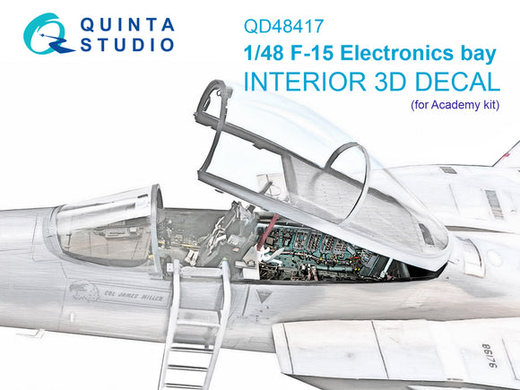 1/48 Quinta Studio F-15c 3D-Printed Electronics Bay set (for Academy kit) QD 48417