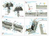 1/48 Quinta Studio F-16D (block 30)  3D-Printed Interior (for new tool 2022 Kinetic kit) 48418