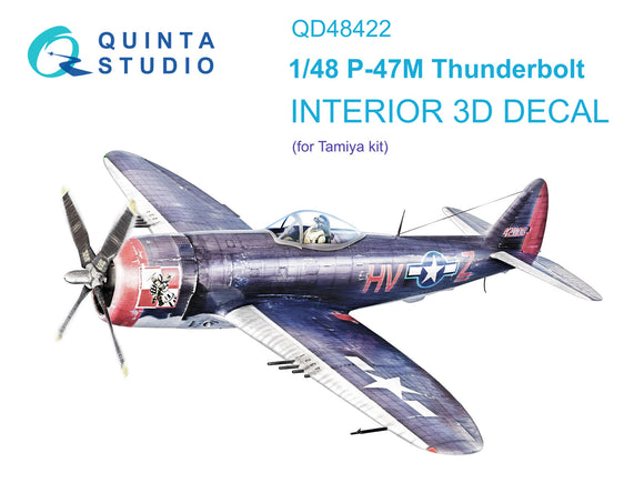 1/48 Quinta Studio P-47M Thunderbolt 3D-Printed Interior (for Tamiya) 48422