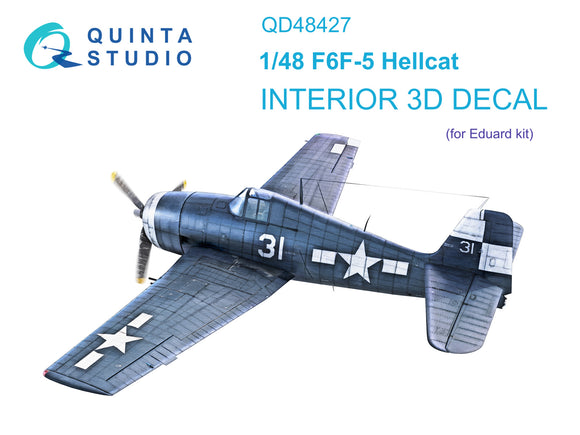 1/48 Quinta Studio F6F-5 Hellcat 3D-Printed Interior (for Eduard) 48427