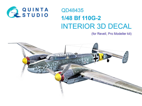 1/48 Quinta Studio Bf 110G-2 3D-Printed Interior (for Revell) 48435