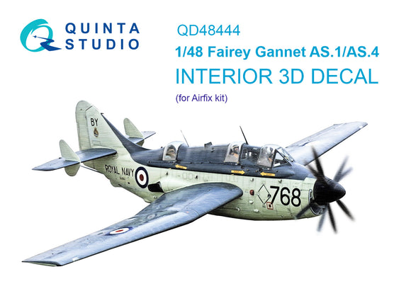 1/48 Quinta Studio Fairey Gannet AS.1_AS.4 3D-Printed Interior (Airfix) 48444