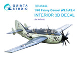 1/48 Quinta Studio Fairey Gannet AS.1_AS.4 3D-Printed Interior (Airfix) 48444