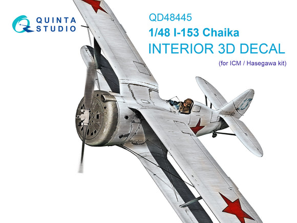 1/48 Quinta Studio I-153 Chaika 3D-Printed Interior (for ICM/Hasegawa) 48445
