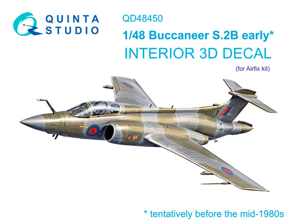 1/48 Quinta Buccaneer S.2B early 3D-Printed Interior (for Airfix kit) 48450