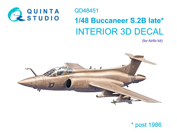 1/48 Quinta Buccaneer S.2B late 3D-Printed Interior (for Airfix kit) 48451