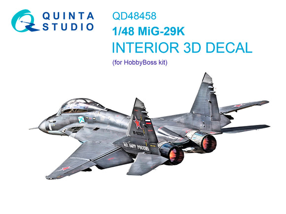1/48 Quinta Studio MiG-29K full set 3D-Printed Interior (for Hobby Boss kit) 48458
