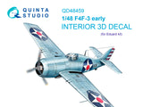 1/48 Quinta Studio F4F-3 early Wildcat 3D-Printed Interior (for Eduard) 48459