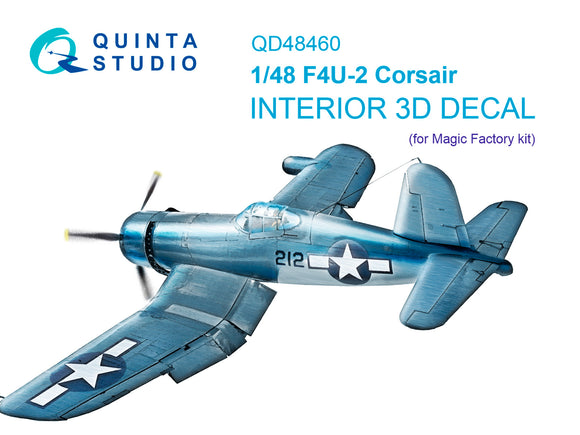 1/48 Quinta Studio F4U-2 Corsair 3D-Printed Interior (for Magic Factory) 48460