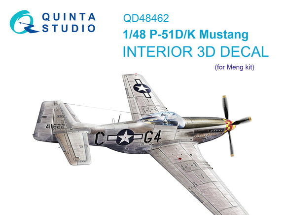 1/48 Quinta Studio P-51D/K 3D-Printed Interior (for Meng kit) 48462
