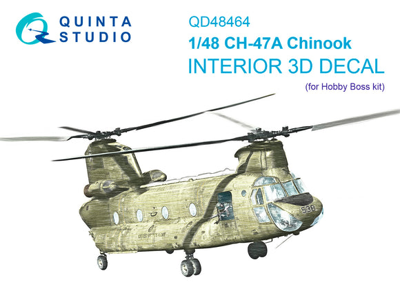 1/48 Quinta Studio CH-47A 3D-Printed Full Interior (HobbyBoss) 48464