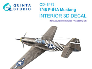 1/48 Quinta P-51A 3D-Printed Interior (Accurate Miniatures/Italeri) 48473