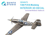 1/48 Quinta P-51A 3D-Printed Interior (Accurate Miniatures/Italeri) 48473