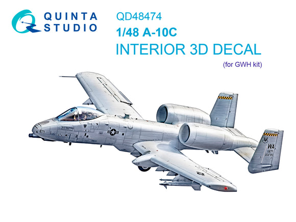 1/48 Quinta Studio A-10C 3D-Printed Full Interior Kit (for GWH) 48474