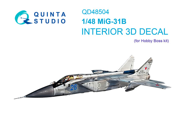 1/48 Quinta Studio MiG-31B 3D-Printed Interior (for Hobby Boss kit) 48504