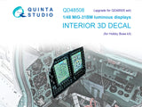 1/48 Quinta Studio MiG-31BM luminous displays for  QD48505/QDS-48505 sets (Hobby Boss) 48508
