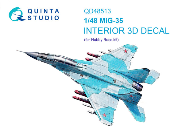1/48 Quinta Studio MiG-35 full set 3D-Printed Interior (for Hobby Boss kit) 48513