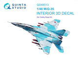1/48 Quinta Studio MiG-35 full set 3D-Printed Interior (for Hobby Boss kit) 48513