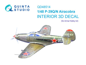 1/48 Quinta Studio P-39Q/N 3D-Printed Interior (for ARMA kit) 48514