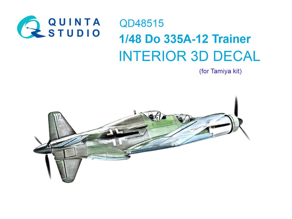 1/48 Quinta Studio Do 335A-12 Trainer 3D-Printed Interior (for Tamiya kit) 48515