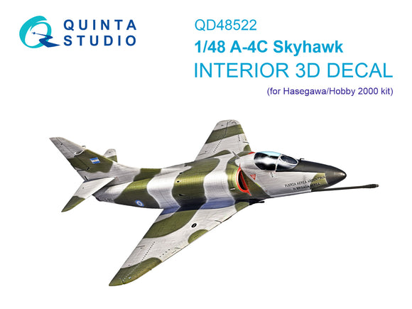 1/48 Quinta Studio A-4C 3D-Printed Interior (for Hasegawa/Hobby2000) 48522