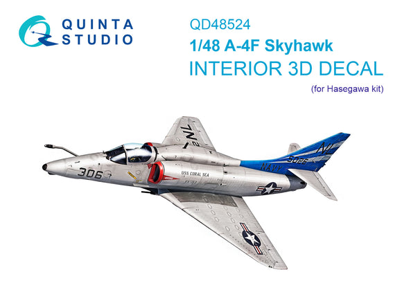 1/48 Quinta Studio A-4F 3D-Printed Interior (for Hasegawa/Hobby2000) 48524