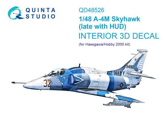 1/48 Quinta Studio A-4M Late 3D-Printed Interior (for Hasegawa/Hobby2000) 48526