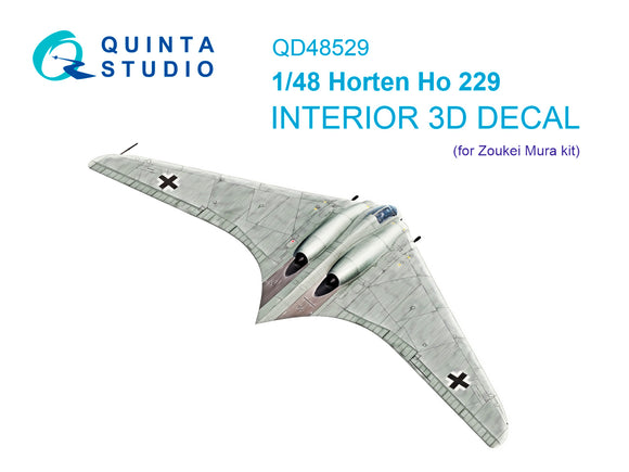 1/48 Quinta Studio Horten Ho 229 3D-Printed Interior (Zoukei Mura SWS) 48529