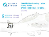 1/48 Quinta Studio Lamp holder for WWII British landing lights 3D-Printed (All kits) 48547