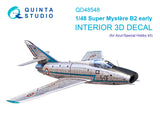 1/48 Quinta Super Mystere B2 Early 3D-Printed Interior (for Kinetic kit)48548