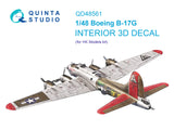 1/48 Quinta Studio B-17G 3D-Printed Interior (HK models, Eduard) 48561
