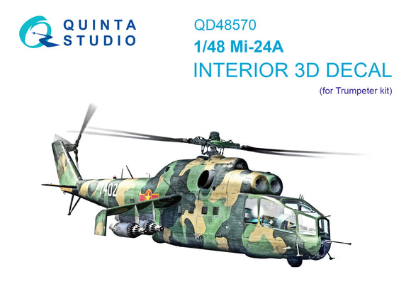 1/48 Quinta Studio Mi-24A 3D-Printed full Interior (for Trumpeter kit) 48570