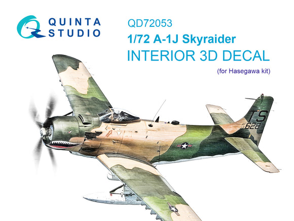 1/72 Qunta Studio A-1J 3D-Printed Interior (for Hasegawa kit) 72053
