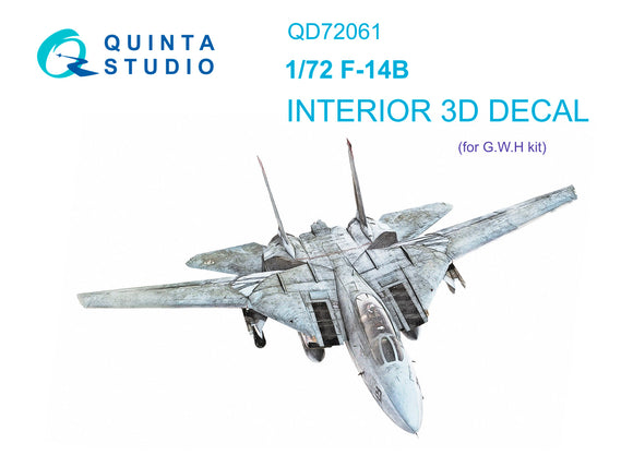 1/72 Quinta Studio F-14B 3D-Printed Interior (for GWH kit) 72061