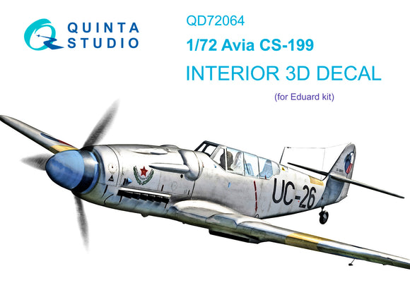 1/72 Quinta Studio Avia S-199 3D-Printed Interior (for Eduard) 72064