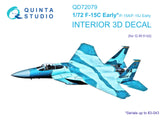 1/72 Quinta Studio F-15C Early/F-15A/F-15J early 3D-Printed Interior (for GWH kit) 72079