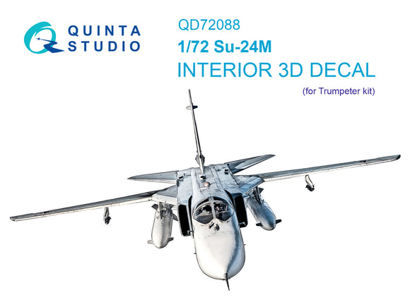 1/72 Quinta Studio Su-24M 3D-Printed Interior (for Trumpeter kit) 72088