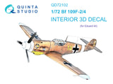 1/72 Quinta Studio BF 109F-2/4 3D-Printed Interior (for Eduard kit) 72102