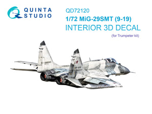 1/72 Quinta Studio Mig-29 SMT (9-19) 3D-Printed Interior (for Trumpeter kit) 72120