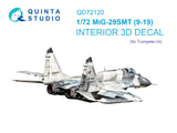 1/72 Quinta Studio Mig-29 SMT (9-19) 3D-Printed Interior (for Trumpeter kit) 72120