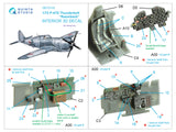 1/72 QUINTA STUDIO P-47D Thunderbolt Razorback 3D-Printed Interior (for Tamiya) 72122