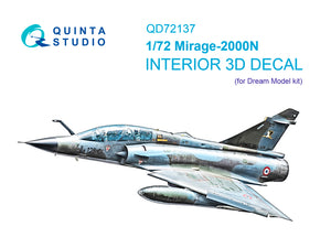 1/72 Quinta Studio Mirage 2000N 3D-Printed Interior (for Dream Model) 72137