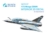 1/72 Quinta Studio Mirage 2000N 3D-Printed Interior (for Dream Model) 72137