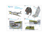 1/72 QUINTA STUDIO P-51D early 3D-Printed Interior (for Airfix) 72139