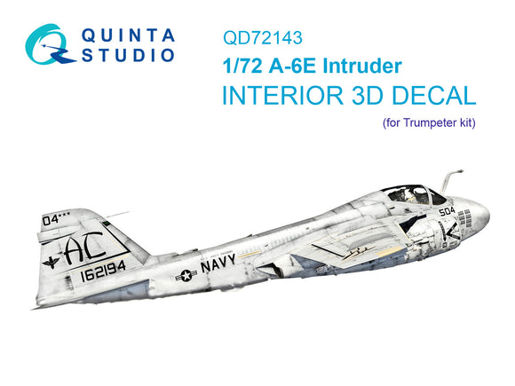 1/72 Quinta Studio A-6E Intruder 3D-Printed Interior (for Trumpeter kit) 72143