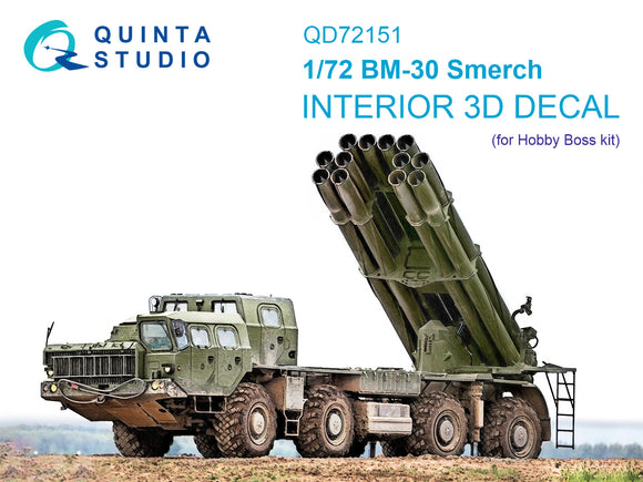 1/35 Quinta Studio BM-30 Smerch 3D-Printed Interior (Hobby Boss) 72151