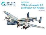 1/72 QUINTA STUDIO Avro Lancaster B.II 3D-Printed Interior (for Airfix) 72156